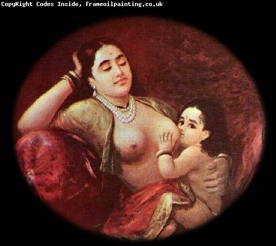 Raja Ravi Varma The suckling child